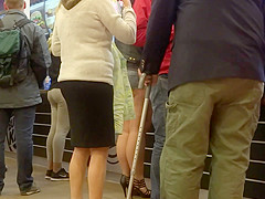 hot pants public showing underbutt ass 2