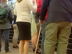 hot pants public showing underbutt ass 2