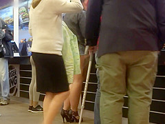 hot pants public showing underbutt ass 2