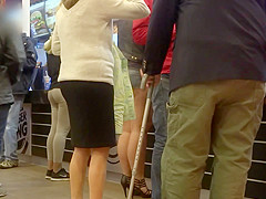 hot pants public showing underbutt ass 2