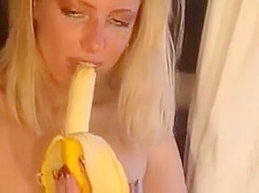 hot wife with Banana