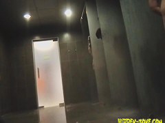 in shower filming only horny female bodies