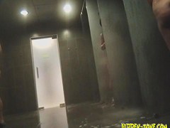 in shower filming only horny female bodies
