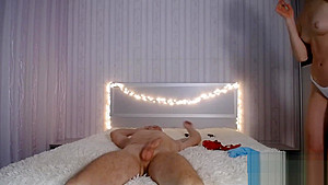 masturbate & blowjob from hot babe