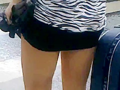 mini skirt legs public 10