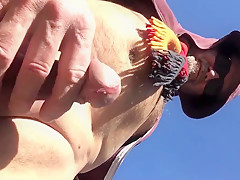 naked bear showing off his nudist paradise