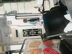 no panties in cafe