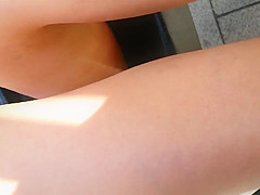 no panties in cafe