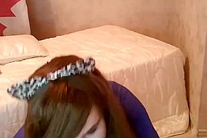 pretty teen 18+ sissy showing Step daddy her butt plug