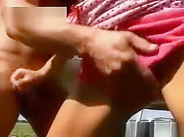 teen 18+ Debbie gets fucked in the ass outdoor