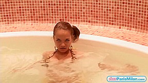 teen 18+ Paris Milan in a Bikini taking Jacuzzi just to tease you
