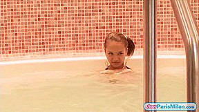 teen 18+ Paris Milan in a Bikini taking Jacuzzi just to tease you