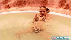 teen 18+ Paris Milan in a Bikini taking Jacuzzi just to tease you