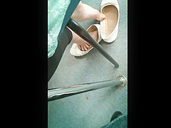 teen 18+ Shoeplaying White Flats
