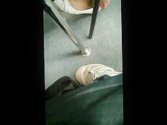 teen 18+ Shoeplaying White Flats