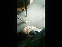 teen 18+ Shoeplaying White Flats