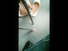 teen 18+ Shoeplaying White Flats