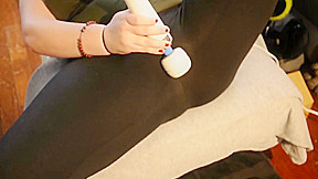 teen 18+ squirting thru spandex HOT moaning