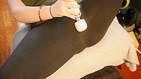 teen 18+ squirting thru spandex HOT moaning