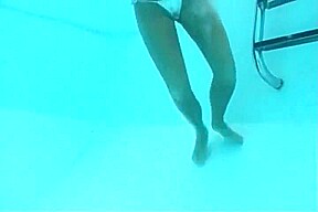 underwater scuba with silver bikini