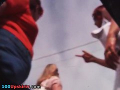 upskirt on the run
