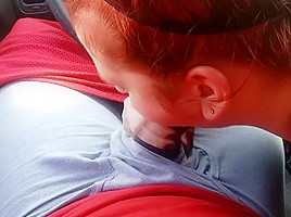white girl sucks bbc after work