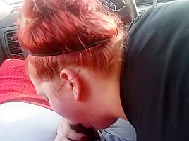 white girl sucks bbc after work